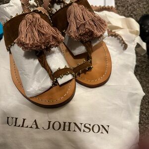 Ulla Johnson Tan Leather Sandals-size  38. Worn once.